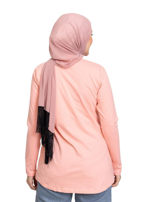 Powder Rose Printed Long - Sleeve Design 45 - Khotwh